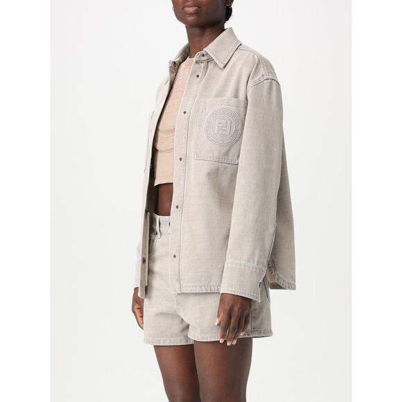 Fendi Jacket Woman Beige - Picture 4 of 4